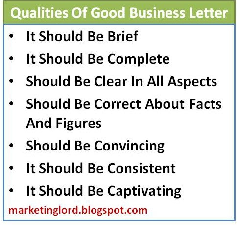 essential qualities of business letter